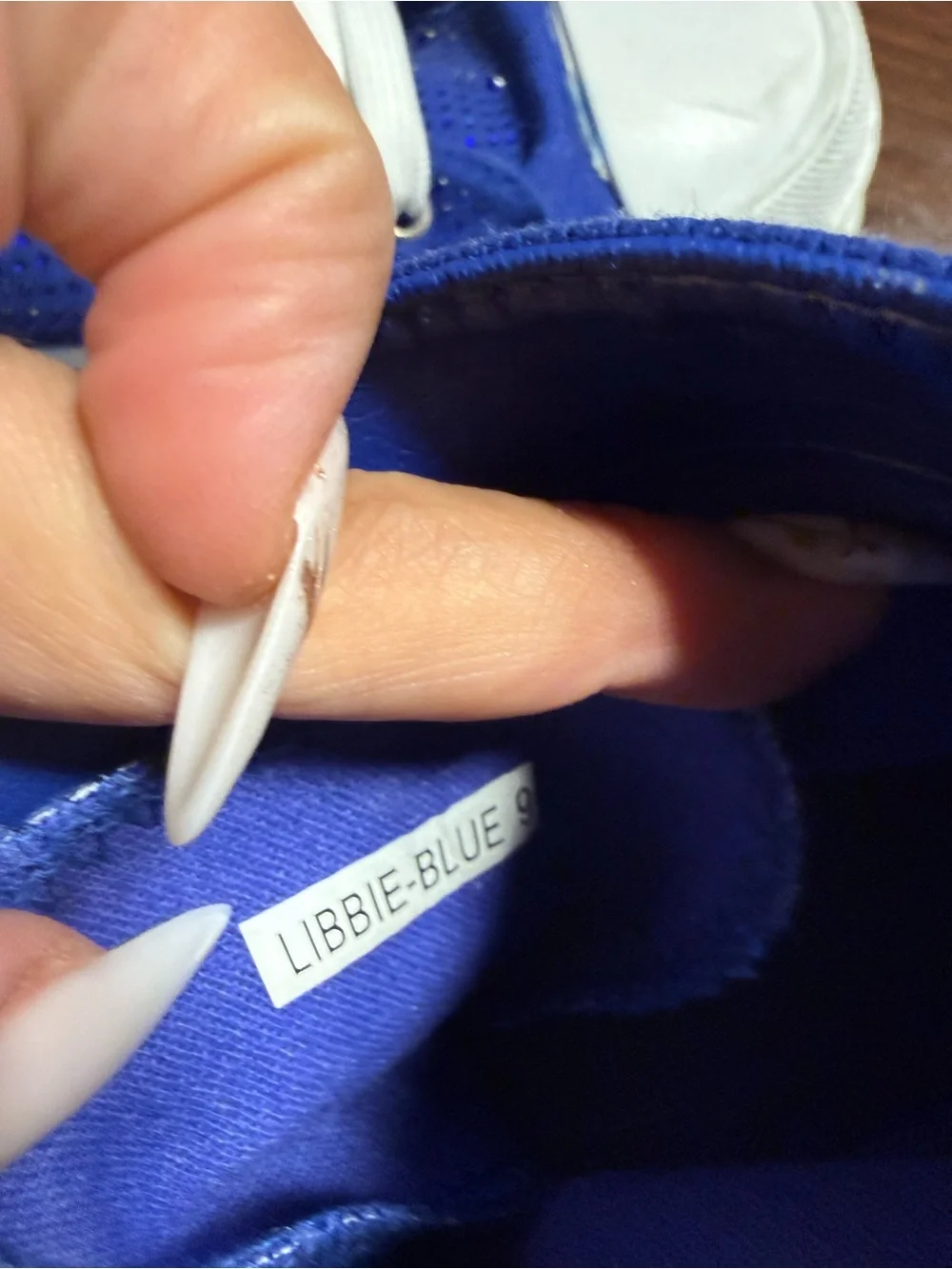 Blue Platform High-Top Sneakers with White Lug Sole